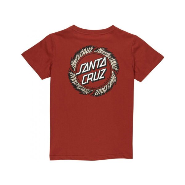 SANTA CRUZ YOUTH FLAME RINGED OUT TSHIRT - Imagen 4