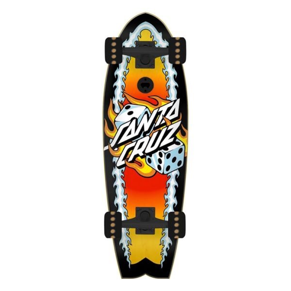 SANTA CRUZ FLAMING DICE DOT 8.8 SHARK